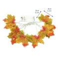 thumbnail image 2 of 1.5M 10LED Lighted Fall Maple Leaves Garland Halloween Decoration, 2 of 2
