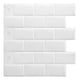 thumbnail image 1 of Bewildely Etiqueta de Azulejo de Pared Papel Pintado de plástico de Ladrillo 3D Autoadhesivo DIY Calcomanía de decoración de Pared para el Decoración del hogar Blanco, 1 of 6
