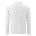 thumbnail image 4 of MELDVDIB Mens Textured Knit T-Shirts Half-Button Lapel Solid Color Basic Loose Long Sleeve Shirts Spring Fall Fashion Casual Pullover Tops Tees with Pocket, 4 of 9