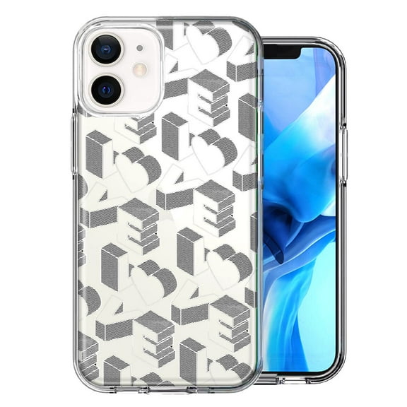 MUNDAZE for Apple iPhone 12 Mini 3D Love Letters Hearts Valentine's Day Double Layer Phone Case Cover