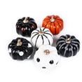 6Pcs Halloween Artificial Pumpkin Decorations Indoor Fake Foam Pumpkins