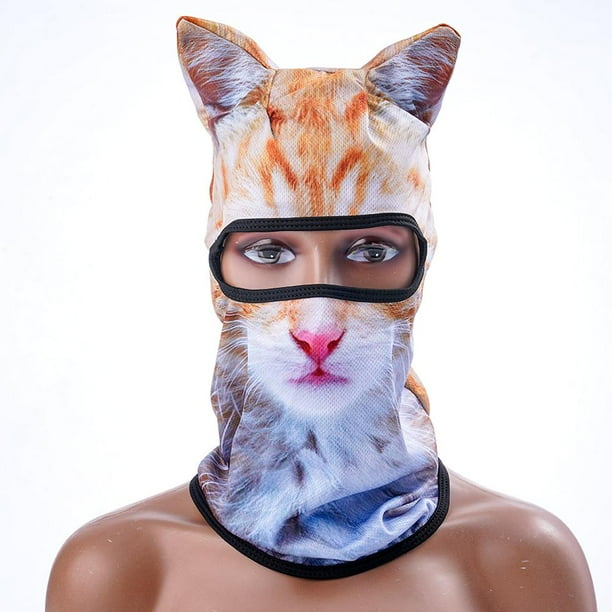 SHUZHENG 3D Cat Ski Balaclava Sheisty Face Mask with Ears,Animal