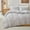 Light Gray, variant on JOLUSERE White Duvet Cover Queen Sets, 3 Pieces Soft Breathable Striped Textured Comforter Cover Set