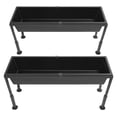 thumbnail image 6 of KOJEM 2 Pcs Livestock Feeders Water Trough 42" Long 11 Gallon with Adjustable Stand for Feeding Farm Livestock Sheep Horses Chickens Pigs and Cattle Steel+Plastic Powder Coated, 6 of 9