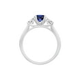 thumbnail image 3 of 1 3/4 Carat T.G.W. Created Blue and White Sapphire and Diamond-Accent Sterling Silver Women’s Engagement Ring, 3 of 5