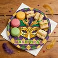 thumbnail image 5 of TEPgvh Tableware Disposable Plate Carnival Themed Disposable Tableware For Party Celebration Dinnerware Plates Bowls Cups And Cutlery Purple - 18cm, 5 of 6