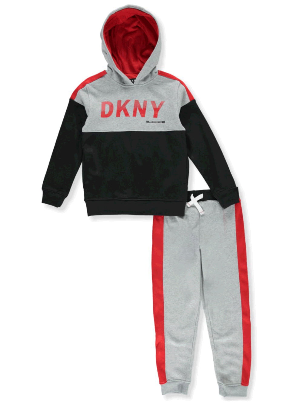 DKNY Girls Glitter-Taped 2-Piece Sweatsuit Pants Set