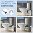 thumbnail image 6 of SUPERFLO 600w Macerating Toilet With Macerator Pump, Powerful & Quiet Upflush Toilet For Basement, With 4 Water Inlet and Ac Vent System (Two-Piece), 6 of 8
