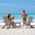 thumbnail image 3 of Algherohein Folding Adirondack Chair Set of 2 Wood Outdoor Patio Furniture, Gray,Wood, Backyard, 3 of 10