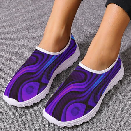 

Psychedelic Print Lightweight Breathable Shoes Women Loafers Slip On Casual Shoes Flats Shoes Zapatos Mujer