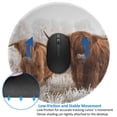 thumbnail image 4 of Disketp Scottish Cow Small Mouse Pad 7.9x7.9 Inches,Washable Round Mousepad For Office Laptop Computer,Non-Slip Rubber Base Mouse Pads For Wireless Mouse, 4 of 9