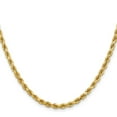 thumbnail image 4 of Auriga Fine Jewelry 14K Yellow Gold 3.75 mm Diamond-cut Rope Chain Necklace for Women 28", 4 of 7