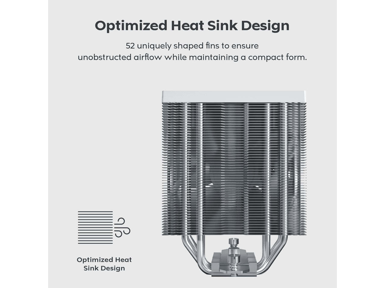 MONTECH NX400 ARGB - CPU Air Cooler, Single Tower, 4 Advanced Heat Pipes, 52-fin Heat Sink, E28, 120mm FDB Static Pressure Fan, 28mm Fan Thickness, Polished Top Cover, ARGB Lightning - White