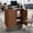 0.7-meter Fully Assembled Stainless Steel Reception Desk—Walnut Finish, variant on Vakiorn Commercial Rattan Desk 70 inch Handwoven Lockable Drawer PE Rattan Baked Enamel Cable Management No Assembly Required for Office Beauty Shop Home School Store