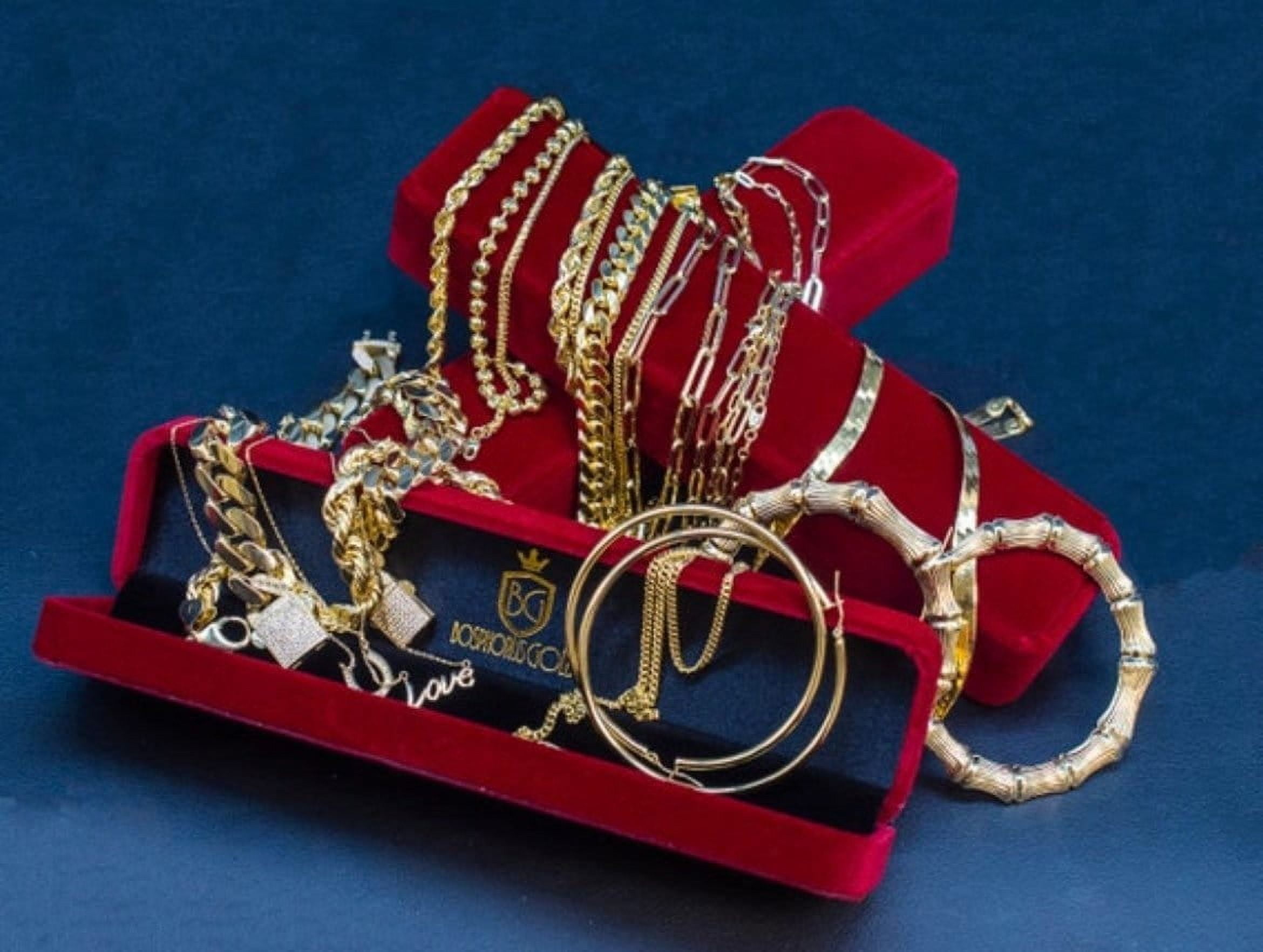 10K Real SOLID Gold Figaro Chain Necklace, 1 mm - 6 mm Figaro chain, 10k Link Chain, SOLID 10k Gold Chain, Gold Figaro Chain, Men Women (Width:2.2 MM; Necklace length:20;)