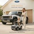 thumbnail image 3 of Ford Bronco 3 in 1 Push Car with Canopy for Toddlers 1–3, Ride On Push Car Toy with Adjustable Parent Steering Handle, Removable Guardrail & Footrest, Music, Horn, Under Seat Storage, Silent Wheels, 3 of 10