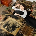 thumbnail image 4 of Manfei Wildlife Bear Child Twin Bedding Sets 7-Piece, Farmhouse Lodge Cabin Bedding Comforter Set, Vintage Rustic Patchwork Reversible Sheet Sets, Lightweight Room Decor, 4 of 7