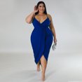 thumbnail image 4 of AURA Women Plus Size V Neck Sleeveless Midi Dress Adjustable Strap Stretch Casual Dress Summer, 4 of 7