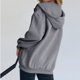 thumbnail image 4 of Chaquetas con cordón para mujer Color sólido Cremallera Asimétrico Ajuste suelto Traje diario FLhrweasw Para estrenar, 4 of 6