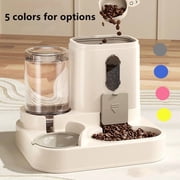 Automatic Dog Cat Feeder and Water Dispenser Gravity Food Feeder and Waterer Set with Pet Food Bowl Universal Pet Products