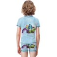 thumbnail image 3 of Monsters University Cartoon Boy's Swimsuit Short Sleeve T Shirt Swim Trunks Shorts Swimwear Summer Kid's Two Pieces Split Rash Guard Bathing Suit Set, 3 of 7