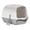 Grey, variant on Bunblic Fully Covered Cat Litter Boxes Detachable for Small Animals Kitten Potty Pan Gray