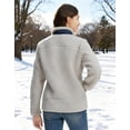 thumbnail image 2 of Pioneer Camp Women's Fuzzy Fleece Jacket, Warm Fleece Full Zip Jacket Cozy Stand Collar Coat with Pockets Casual Workout, 2 of 6