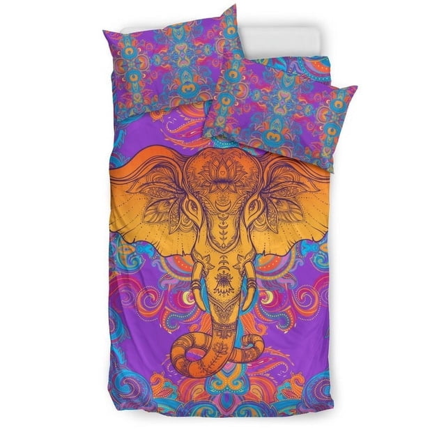 Juego de cama indio elefante dorado