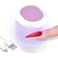 thumbnail image 1 of Mini Nail Lamp UV Light for Nails Mini 180°Opening Design USB Nail Dryer Portable UV LED Nail Lamp Curing All Gels 16W Quick-Drying UV Nail Lamp for Single Finger, 1 of 6