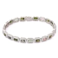 thumbnail image 4 of VRJewels Natural Tourmaline Tennis Bracelet in 925 Sterling Silver Jewelry for Women, 4 of 4