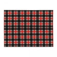 thumbnail image 2 of General Plaid Red/Grey Flannel Blanket 80x60in Black, 2 of 8