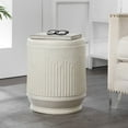 thumbnail image 5 of Kline 17.5" Mid-Century Modern Brutalist Accent Table , Cream Terrazzo Finish, 5 of 9