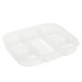 thumbnail image 2 of SPRING PARK Divided Veggie Tray with Lid Vegetable Storage Square Appetizer Relish Serving Platter with 5/6 Compartment Snack Containers for Food Fruit Small Refrigerator Organizer Bins Produce Saver, 2 of 7