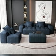 thumbnail image 6 of JERFIT Modern Large Sectional Sofa with Pillows, DIY Modular Chenille Fabric Couch, No Assembly Required, Blue Living Room Furniture, 6 of 9