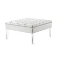 thumbnail image 2 of Inspired Home Stella Ottoman en Faux Cuir Table Basse Carrée Capitonnée, 2 of 7