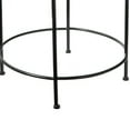 thumbnail image 4 of Round Tray Table with Metal Stand, Set of 2, Brown and Black- Saltoro Sherpi, 4 of 5