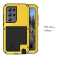 thumbnail image 1 of Decase for Samsung Galaxy S23 Ultra Case,Outdoor Sports Military Heavy Duty Metal Cover Waterproof Shockproof Dustproof Full Body Case with Tempered Glass Screen Protector Cover, Yellow, 1 of 8