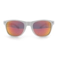 thumbnail image 5 of Mens Iconic Hipster Horn Rim Plastic Sunglasses [White - Red Mirror], 5 of 8