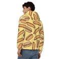 thumbnail image 4 of Goofa Hot Dogs Pattern Mens Full-zip Hoodie, Zip-up Pullover Hooded Sweatshirt, Kangaroo Pocket Hoodie Ideal for Daily Wear, Travel, and Home-Small, 4 of 5