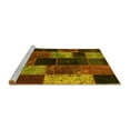 thumbnail image 2 of Ahgly Company Machine Washable Indoor Rectangle Patchwork Yellow Transitional Area Rugs, 5' x 7', 2 of 4