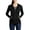 Black Triad Solid, variant on Just Blanks Ladies PosiCharge Tri-Blend Wicking Fleece Full-Zip Hooded Jacket, Black Triad Solid, 4XL