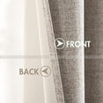 thumbnail image 5 of Blackout Curtains for Bedroom Linen Texture Solid Thermal Insulated Natural Khaki Grommet Room Darkening Curtains & Drapes Luxury Decor for Living Room Nursery 52 x 84 Inch (2 Panels), 5 of 7