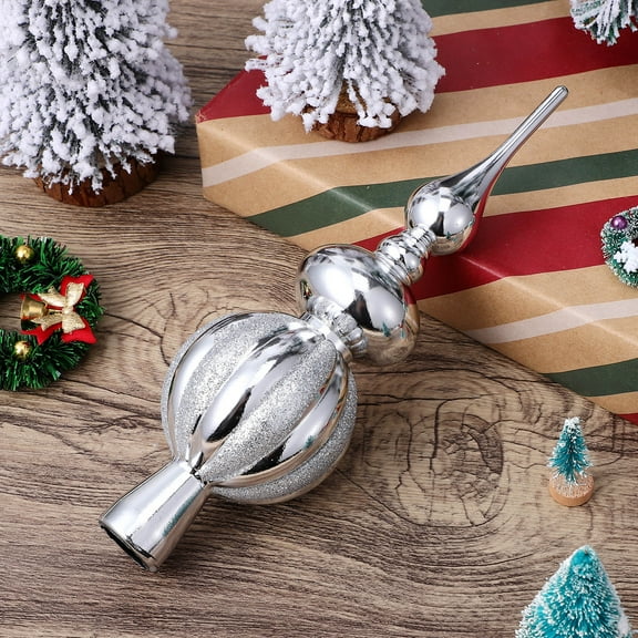 FRCOLOR Compact Plastic Spherical Tree Topper for Christmas Party Use