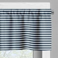 thumbnail image 3 of Ambesonne Navy Valance Pack of 2, Stripes Pattern, 54"X18", Blue and White, 3 of 5