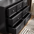 thumbnail image 4 of Gzxs 7-Drawer Dresser, Modern Chest of Drawers, 47.25" Wide Dresser for Bedroom, Living Room, Wooden Storage Drawer Cabinet with Metal Handles, Black, 4 of 8