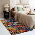thumbnail image 3 of 2x3 Rugs Fox Area Rug, Colorful Animal Carpet for Living Room Bedroom Entryway Wildlife Patterned Indoor Home Decor, Non Slip Soft & Low Pile Small Washable Rug ZH&268, Red, 3 of 7