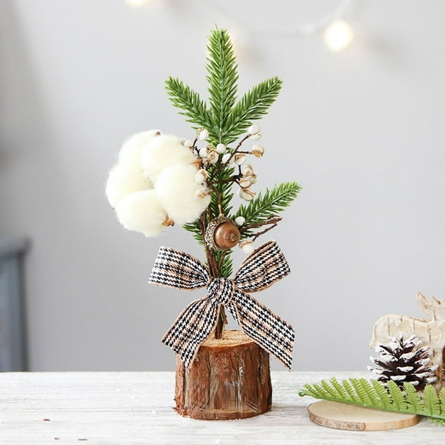 Mini Sapin de Noël de Table Sapin de Noël Mini Sapin de Noël avec Boules de Noël pour Fête à la Maison Actions de Grâces Noël