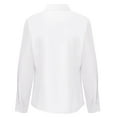 thumbnail image 4 of Button Down Shirts for Women, Classic Fit Long Sleeve Blouses Comfortable Tops for Work Business Casual Dressy, White, 4 of 9