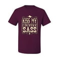 thumbnail image 2 of Wild Bobby, Kiss My Country Sass, Pop Culture, Men Graphic Tee, Maroon, Large, 2 of 4