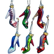 Medallion Collection Glass High Heel Shoe Ornament Set Of 6